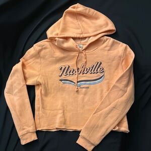 Nashville Orange and Purple Cropped Hoodie
